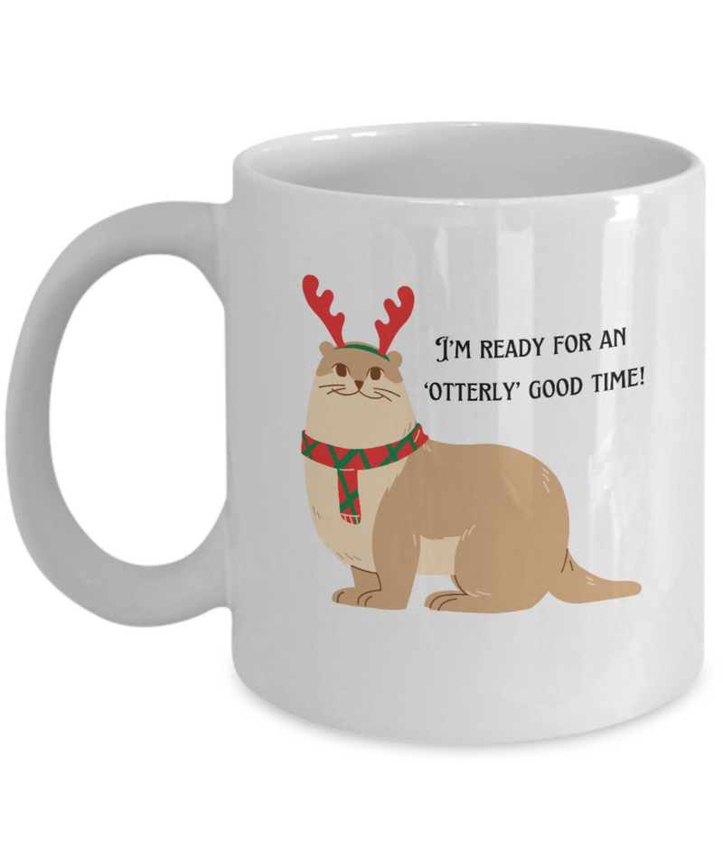 Christmas Otter Mug, Christmas Otter Coffee cup