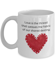 Love Fabric Coffee Mug, Coffee Cup