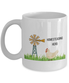 Homesteading Hero mug, Homestead coffee cup