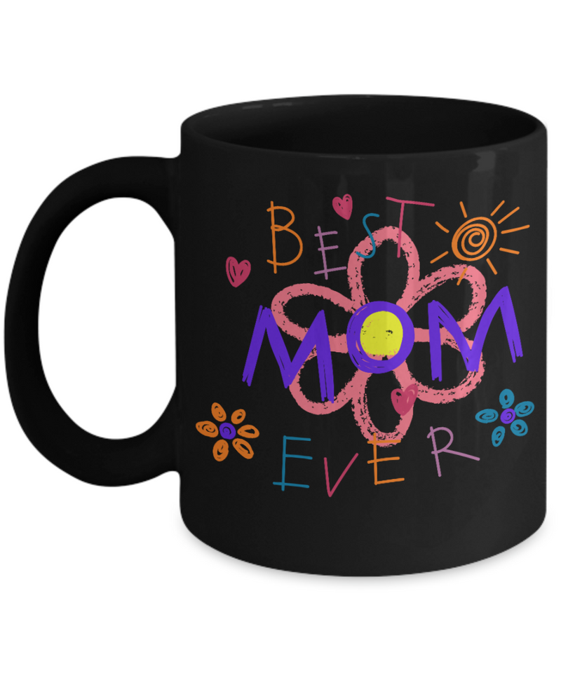 Best Mom Ever Ceramic Black Mug Gift for Mother's Day Mom Birthday