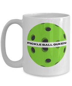 Pickleball Queen Ceramic White Mug gift for pickleball player