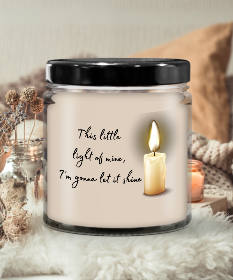 This little light of mine candle, vanilla scented