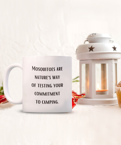 Camping Mosquitoes Mug Coffee 15oz Ceramic Cup for Camp Camper