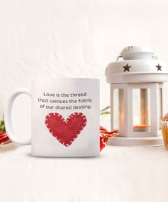 Love Fabric Coffee Mug, Coffee Cup