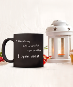 Inspirational Affirmation Black Ceramic Mug