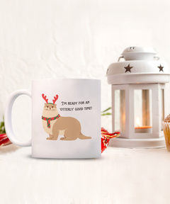 Christmas Otter Mug, Christmas Otter Coffee cup