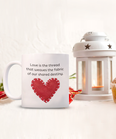 Love Fabric Coffee Mug, Coffee Cup