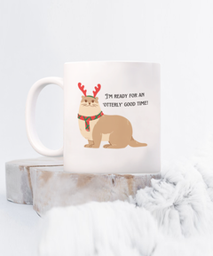 Christmas Otter Mug, Christmas Otter Coffee cup