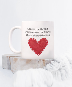 Love Fabric Coffee Mug, Coffee Cup