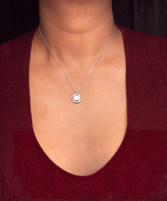 To my Beautiful Wife Valentine's Day Silver Circle Crystal Necklace gift for her