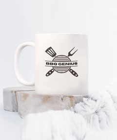 BBQ Genius White Ceramic Mug gift for someone who loves to BBQ