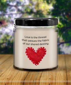 Love Fabric Scented Candle perfect for Valentine's Day