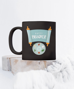 Happy Passover Seder Black Ceramic Mug gift for Passover