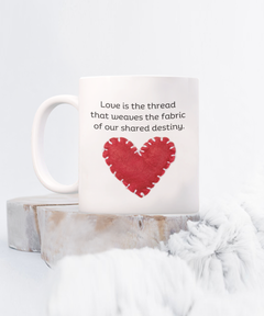 Love Fabric Coffee Mug, Coffee Cup