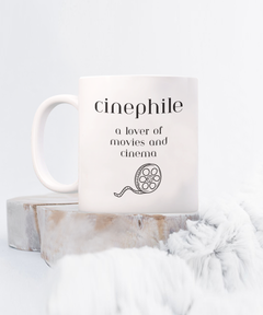 Cinephile Movie Lover Mug, Movie and Cinema Lover coffee cup