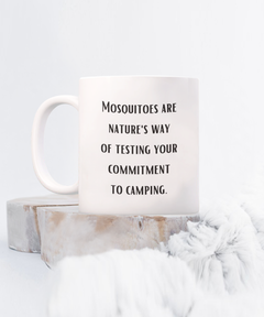 Camping Mosquitoes Mug Coffee 15oz Ceramic Cup for Camp Camper