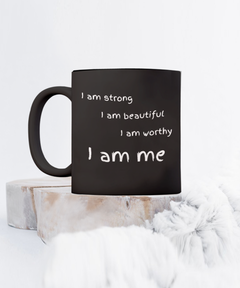 Inspirational Affirmation Black Ceramic Mug