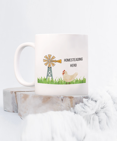 Homesteading Hero mug, Homestead coffee cup