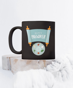 Happy Passover Seder Black Ceramic Mug gift for Passover