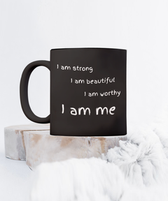 Inspirational Affirmation Black Ceramic Mug