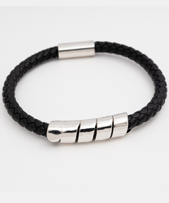 To the Best Dad Ever on Valentine's Day Black Bracelet gift for him