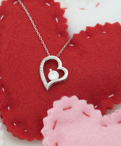 Daughter Valentine's Day Silver Heart Necklace To my Beautiful Daughter