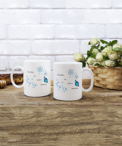 Snowflakes are Winter's Butterflies mug, Snowflakes are Winter's Butterflies coffee cup