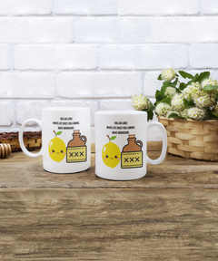 Funny Mug Hollar Logic Lemon Moonshine Ceramic White Mug gift for Hollar Living Rednecks