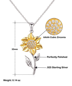 Sunflower Necklace, Sunflower Jewelry