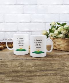 Farmers Day Sunrise Mug Homestead Farm Life Mug