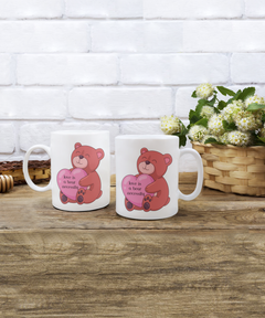 Love is a Bear Necessity Coffee Mug 11oz 15oz white or black ceramic mug gift for Valentine's Day Birthday Anniversary