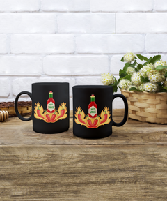 Hot Sauce Chilis on Fire Coffee Mug gift for someone who loves hot sauce chili