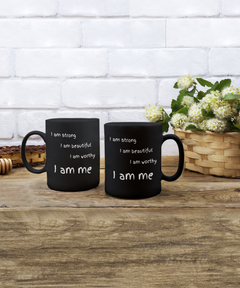 Inspirational Affirmation Black Ceramic Mug