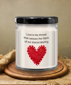 Love Fabric Scented Candle perfect for Valentine's Day